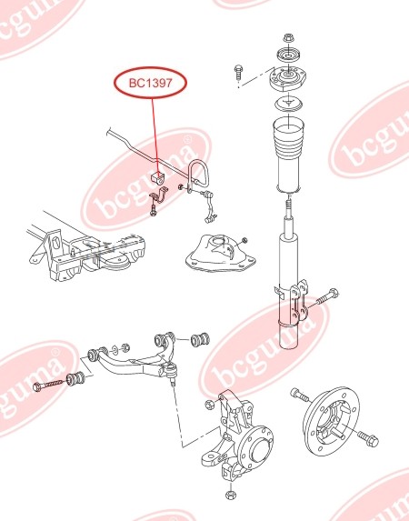 BCGUMA - BC1397 - Ø 20mm Втулка стабiлізатора перед. DB Sprinter/Crafter 06-