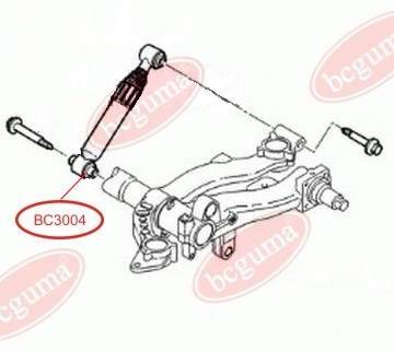 BCGUMA - BC3004 - Втулка амортиз. зад, нижн. Peugeot 206 98-