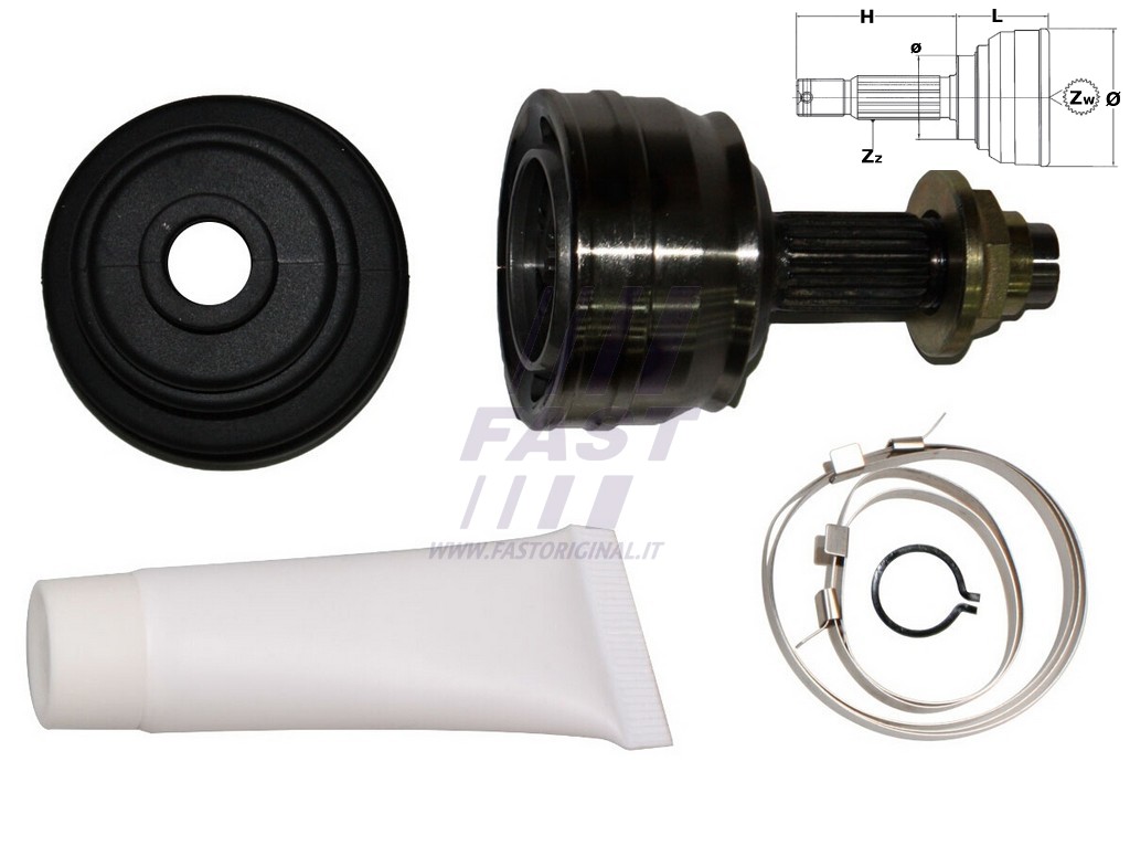 ШРКШ зовн. 22z/20z/71,6mm Peugeot 406 (8B) 1.6, Peugeot 406 (8B) 2.0 Hdi 110, Peugeot 406 (8B) 2.0 Turbo