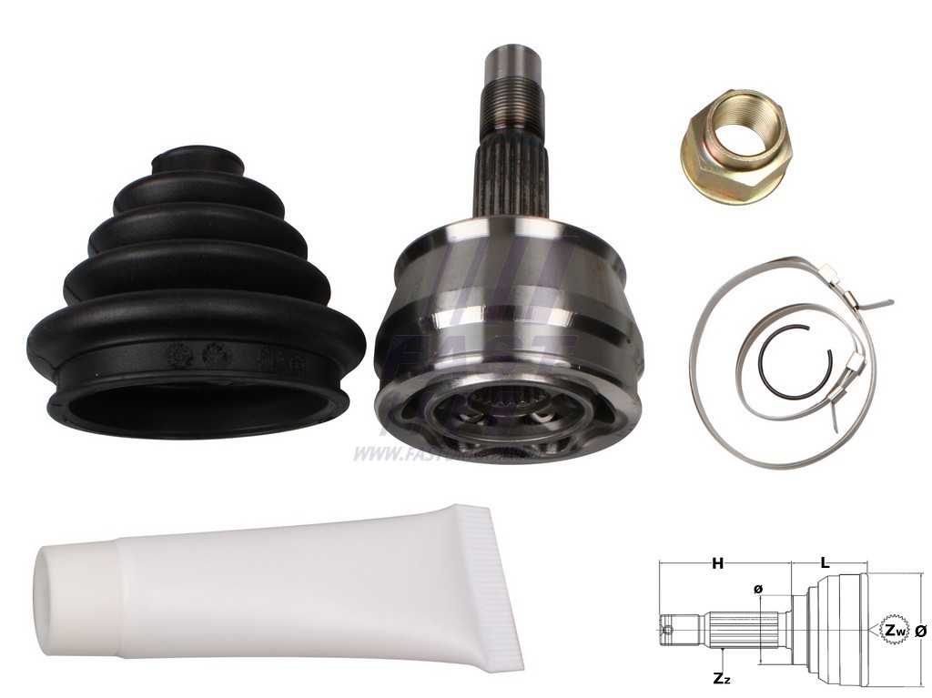 ШРКШ зовн. 22x21x51 M22x1,5 Fiat Grande Punto; Opel Adam, Corsa D 1.0-1.4Lpg 10.05-