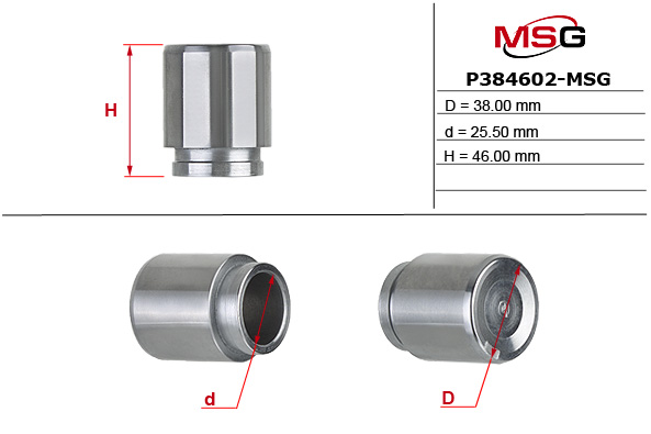 Поршень гальмівного супорта задн. (Ø38mm)  Citroen C-Crosser/Mitsubishi Outlander/Peugeot 4007