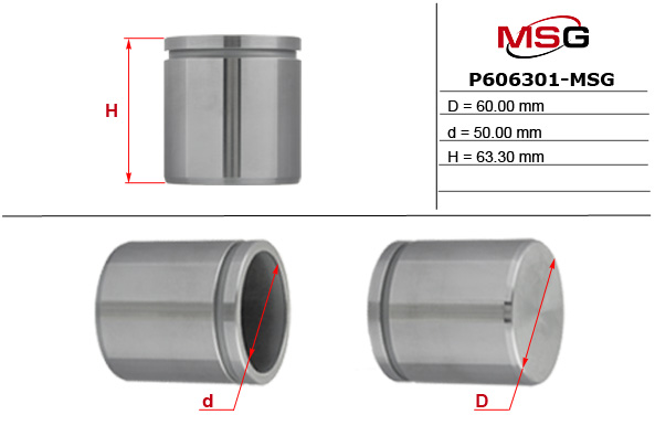 MSG - P606301-MSG - Поршеньок супорта MB T2 86-94, Vario 96-  (Lucas 60mm)