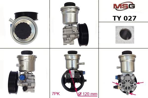 Насос Г/П Toyota Hilux, Toyota Land Cruiser, Toyota Kijang, Toyota Tacoma, Toyota Hiace 2.7, 2.7 VVTi, 2.7 4WD 03-19