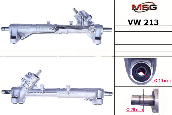MSG - VW 213 - Кермова рейка з г/п  VW Transporter  IV 1.8-2.5D 07.90-04.03