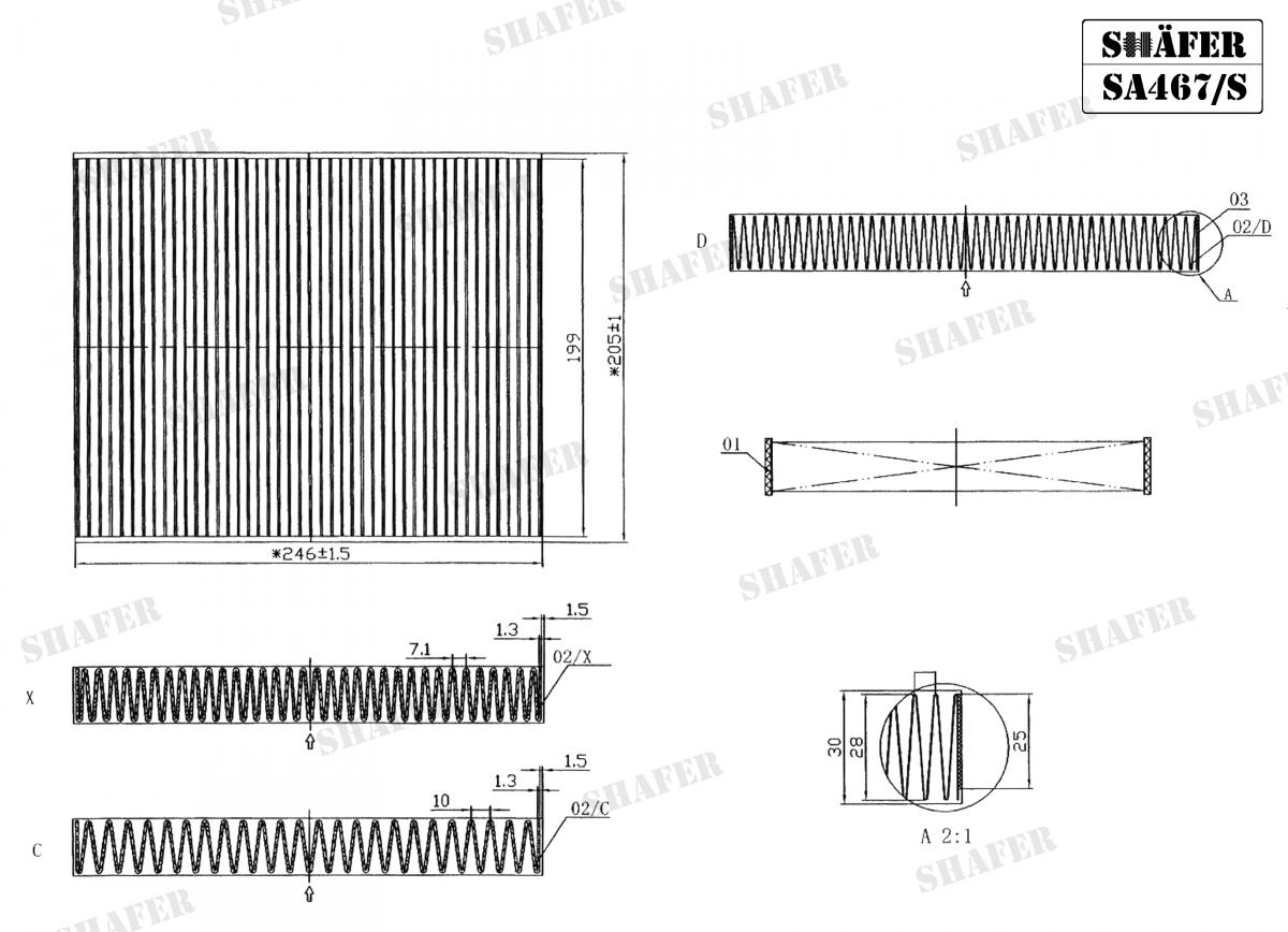 Фільтр салону BMW 7 (F01/F02) 08-/523i (F10/F11/F18) 10-