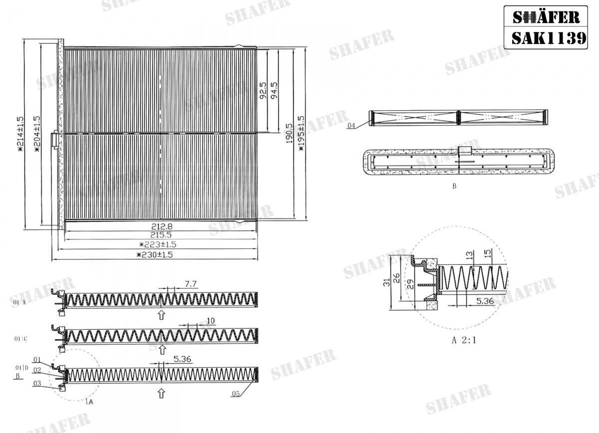 SHAFER - SAK1139 - Фiльтр салону вугіл.Mazda 3 (BM), 6 (GJ, GH), CX-5 12-