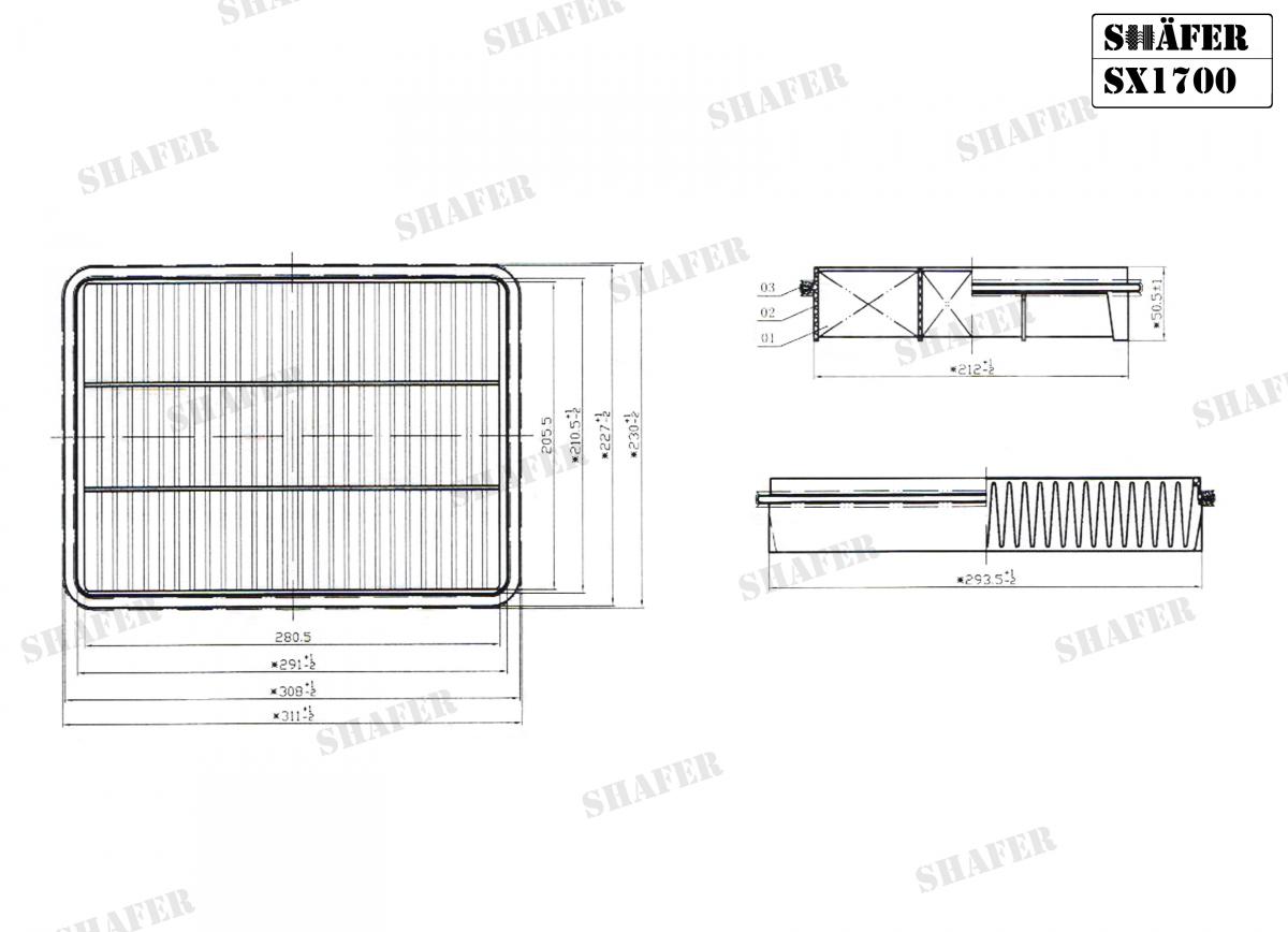 Фільтр повітряний Toyota Land Cruiser 03-