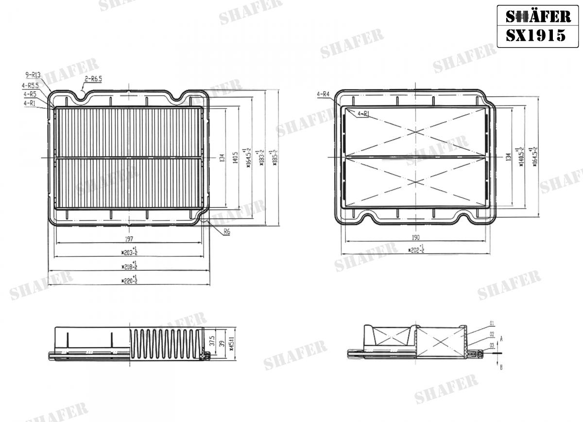 Фільтр повітряний Chevrolet Aveo (T200, T250, T255) 05-