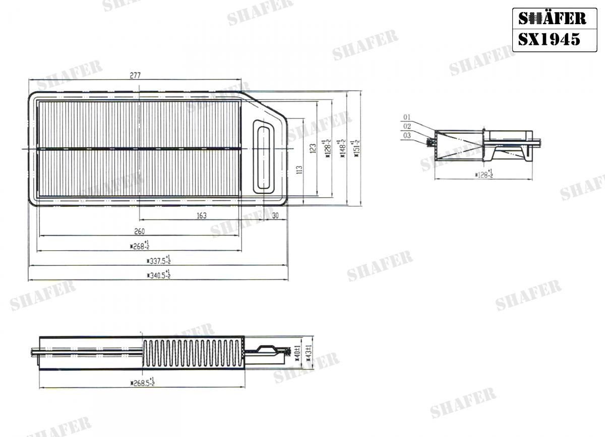 Фільтр повітряний Honda Accord VIII 2,0/2,4 02.03->