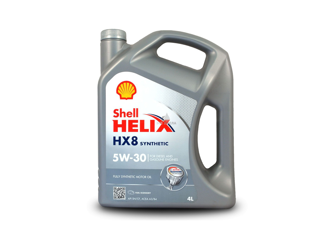 Олива двигуна 4L Shell Helix HX8 Synthetic 5W30 (ACEA A3/B3, A3/B4, MB 229.5; VW 502.00/505.00; RN0700/0710