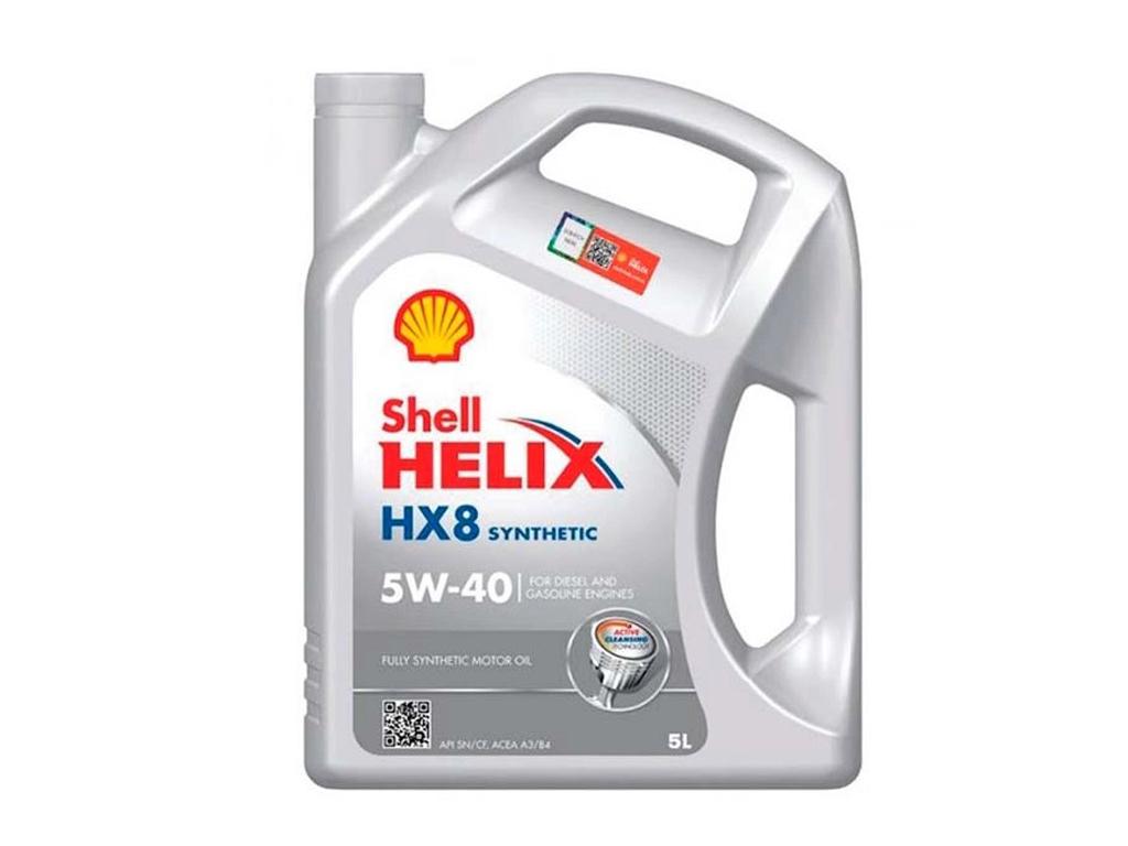 Олива двигуна 5L Shell Helix HX8 5W40 (ACEA A3/B3, A3/B4; MB 229.3; VW 502.00/505.00;RN 0700/0710; FIAT 9.55535-M2)